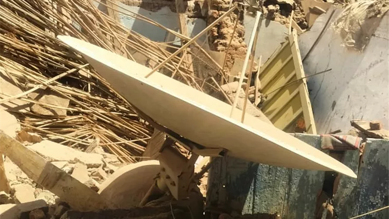 انهيار منزل بجزيرة الخزندارية بطهطا شمالي محافظة سوهاج  دون وقوع أي إصابات