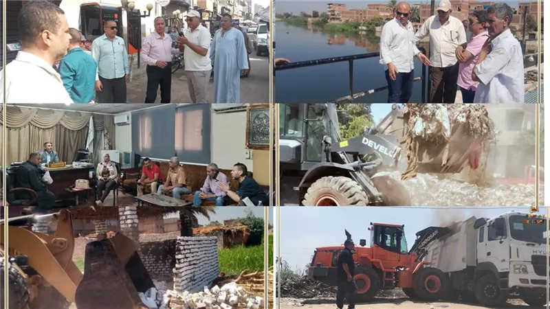 بنى سويف: رفع 302 حالة إشغال متنوع بمركز ببا وازالة تعديات وتحرير مخالفات