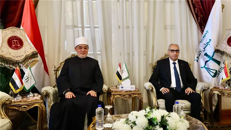 المفتي يهنئ رئيس مجلس الدولة: القضاء حصن الحقوق وترسيخ العدالة مسؤولية وطنية
