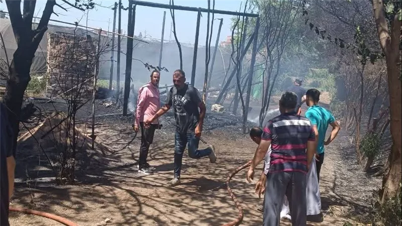 اندلاع حريق داخل مخزن اخشاب بمدينة طوخ بمحافظة القليوبية 