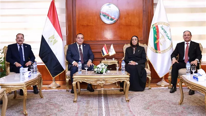 رئيس الهيئة الوطنية للانتخابات يهنئ رئيسة النيابة الإدارية بتوليها المنصب