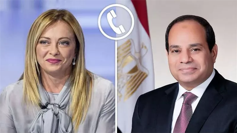  الرئيس السيسي يتلقى اتصالا هاتفيا من رئيسة وزراء إيطاليا لبحث العلاقات الثنائية