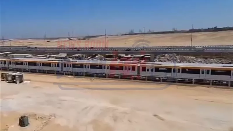 أول تحرك لقطار الخط الرابع لمترو الأنفاق داخل الورشة ضمن التشغيل التجريبي 