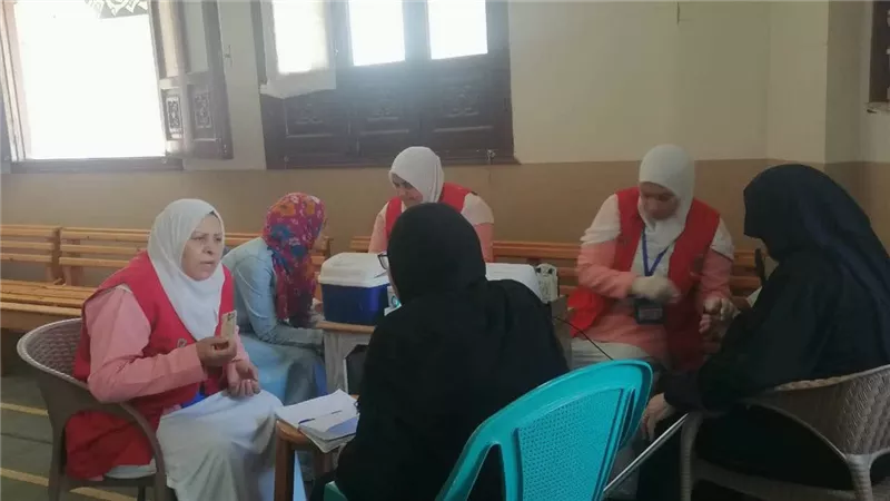 قافلة للتبرع بالدم بمسجد تفتيش كفر سعد ضمن تعاون صحة دمياط والأوقاف