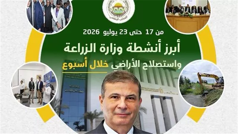 الزراعة خلال الأسبوع الـ3 من يوليو: تحركات مكثفة لتعزيز الإنتاج وتحقيق الأمن 