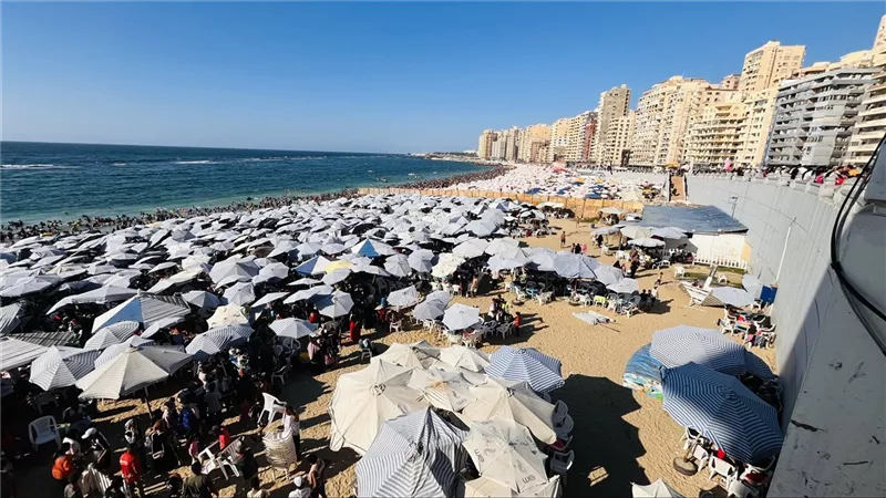 منع السباحة بشواطئ العجمي.. رايات حمراء وتحذيرات بسبب اضطراب البحر