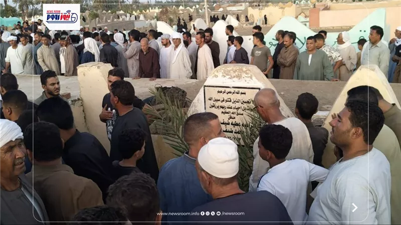 الالاف يودعون 4 من ابناء الفيوم لقيوا مصرعهم فى المملكة العربية السعودية 