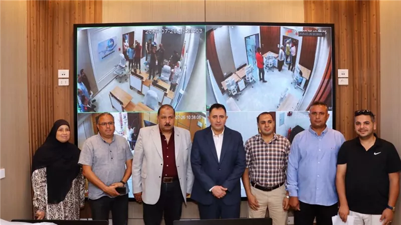 محافظ دمياط يتفقد مركز سيطرة الشبكة الوطنية بشركة مياه الشرب والصرف الصحي