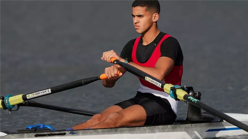 عمر حسام يحصد المركز التاسع عالميا في بطولة العالم للتجديف تحت 23 عام