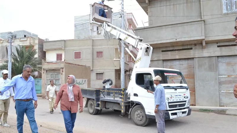 جهود مكثفة لرفع كفاءة منظومة الكهرباء وصيانة أعمدة وكشافات الإنارة برشيد