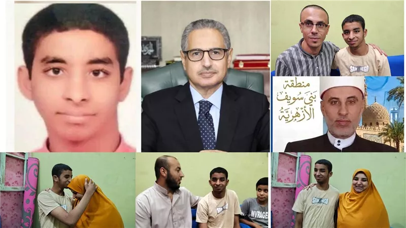 قصة كفاح تتوج ابن بنى سويف بالمركز الثاني جمهوريا بالثانوية الأزهرية|صور