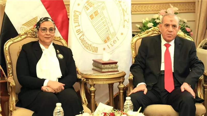 أمل عمار تهنئ رئيس محكمة النقض ورئيس مجلس القضاء الأعلى بمناسبة توليه منصبه