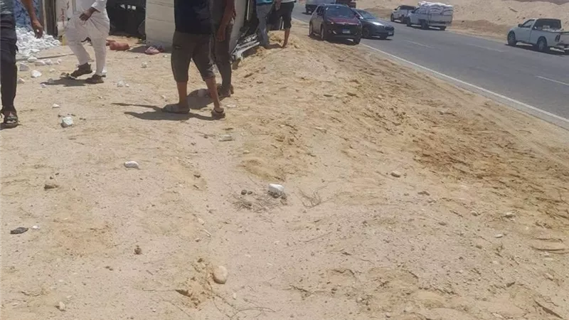 التحفظ على سائق نقل متهم بالتسبب في مصرع أسرة كاملة بحادث طريق عيون موسى 