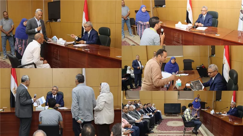 خلال اللقاء المفتوح.. محافظ بني سويف يشدد على أهمية سرعة الاستجابة للشكاوى 