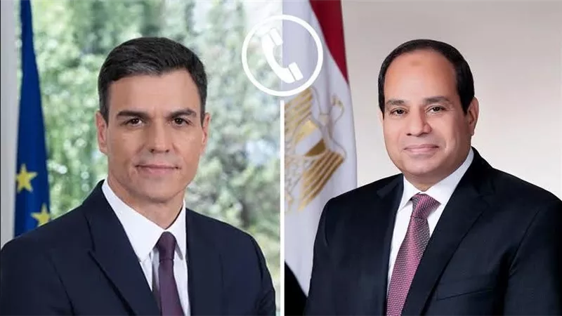 الرئيس السيسي يجري اتصال هاتفيا مع رئيس وزراء إسبانيا بيدرو سانشيز