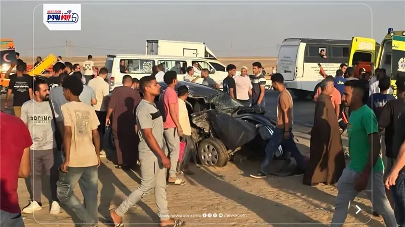 الدفع بـ 10 سيارة إسعاف لنقل مصابي حادث طريق القاهرة - الفيوم الصحراوي