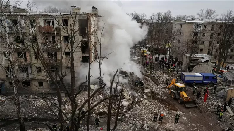 إصابة 11 شخصا فى هجوم روسي بطائرة بدون طيار على كييف