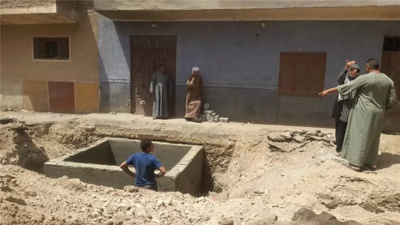 توصيل  خطوط المياه بالمرشح الجديد في نجع حمادي بقنا (صور)