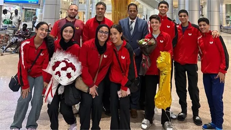 وزارة الرياضة تستقبل أبطال تنس الطاولة بعد حصد 20 ميدالية في بطولة أفريقيا