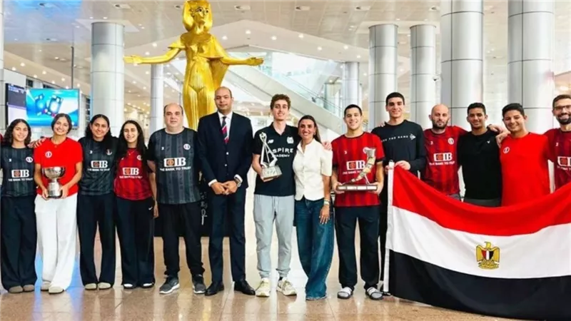 وزارة الشباب والرياضة تستقبل أبطال مصر للإسكواش بعد التتويج ببطولة العالم