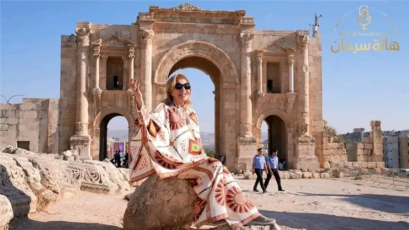 شبهتها بالأهرامات.. هالة سرحان تروي كواليس تجربتها وسط أعمدة جرش بالأردن
