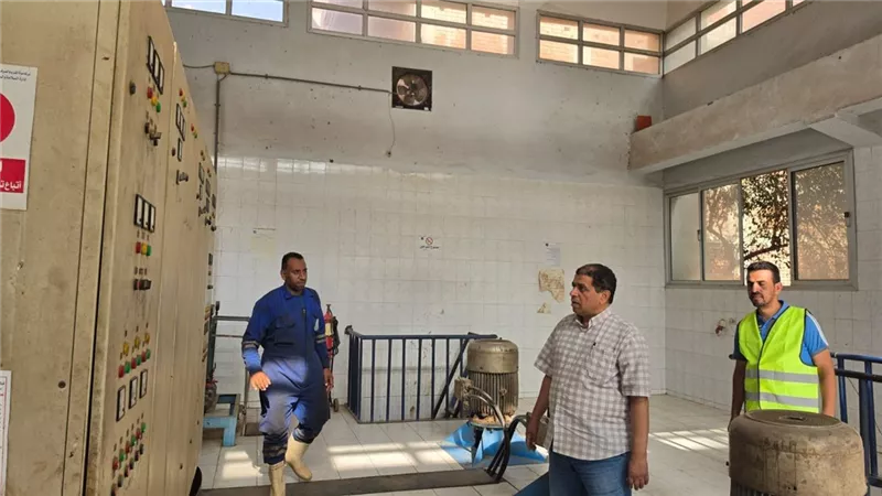 متابعة ميدانية لتدريب طلاب المدرسة الثانوية الفنية بمحطات فرع شبين بالمنوفية