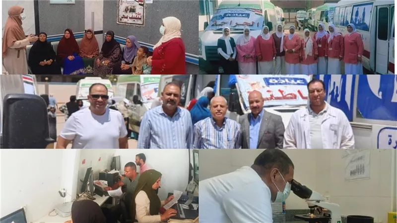 أكثر من 4200 خدمة مجانية قدمتها قافلة الصحة لأهالى دنديل بناصر بنى سويف 