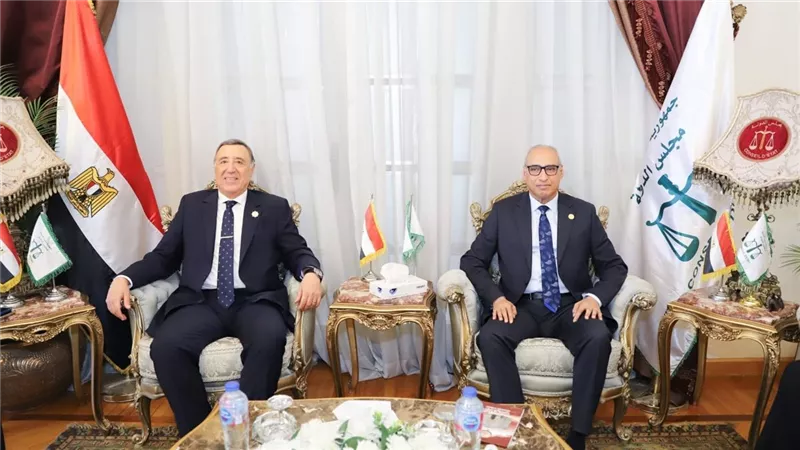 رئيس مجلس الدولة يستقبل رئيس المحكمة الدستورية العليا للتهنئة بتوليه مهام منصب