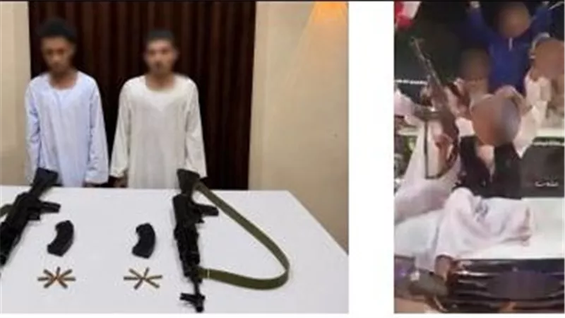 ضبط عاملين ظهرا يرقصان بأسلحة نارية خلال حفل زفاف بقنا
