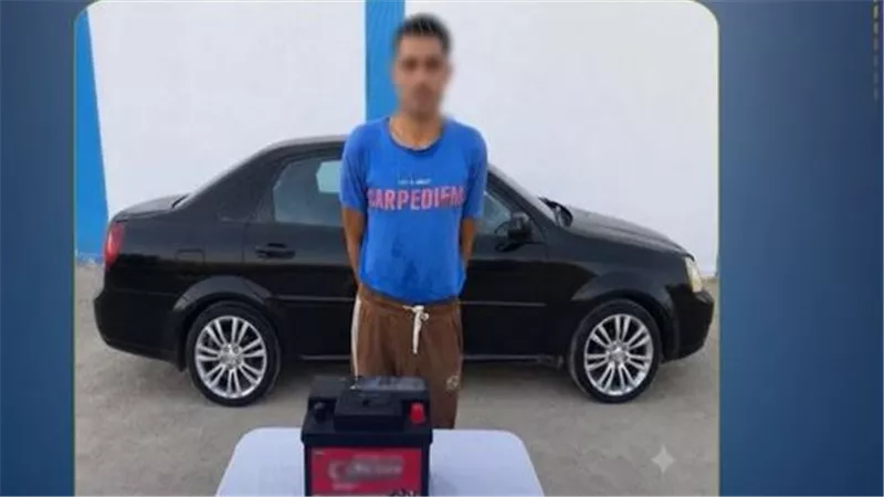 ضبط عامل سرق بطارية سيارة وكسر زجاجها بالبحيرة      