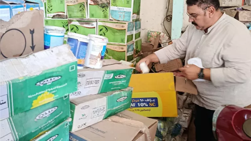 ضبط 1014 عبوة مبيدات منتهية الصلاحية في حملات مكثفة لحماية المزارعين بالغربية