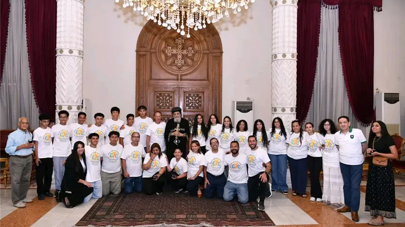  البابا تواضروس يستقبل مجموعة خدام من إيبارشية نيويورك و 