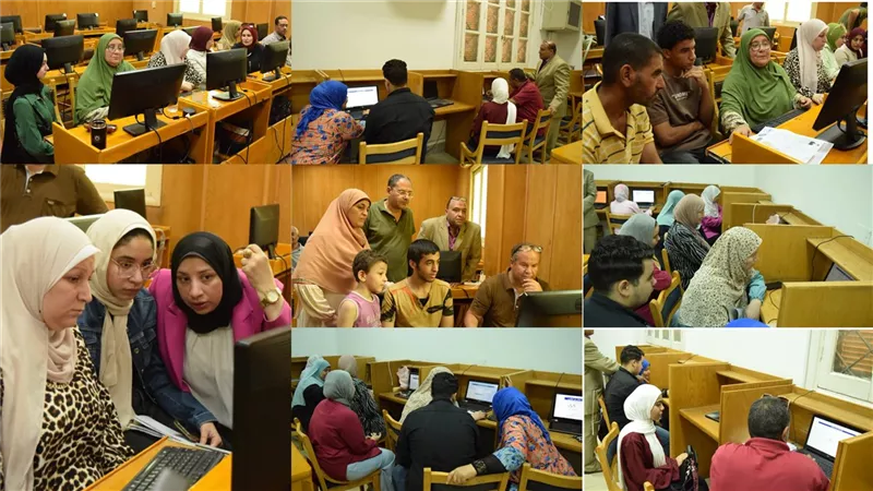 شرق وغرب ..3 معامل رقمية بجامعة بنى سويف لتسجيل رغبات طلاب الثانوية العامة
