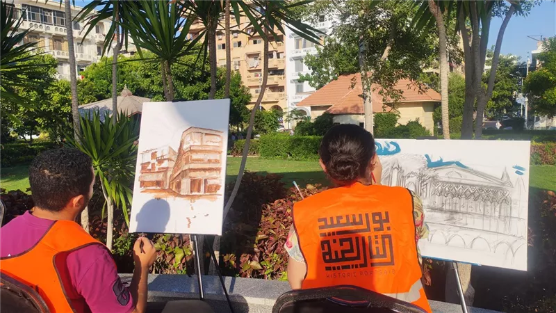 بمشاركة 50 فنانا.. انطلاق الموسم الثاني من مسابقة «بورسعيد التاريخية بريشة فنان» بحديقة فريال