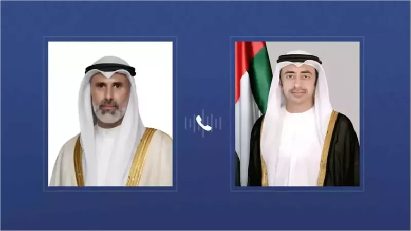 وزيرا خارجية الإمارات والكويت يدينان استهداف ناقلة “أدنوك” في مضيق هرمز 