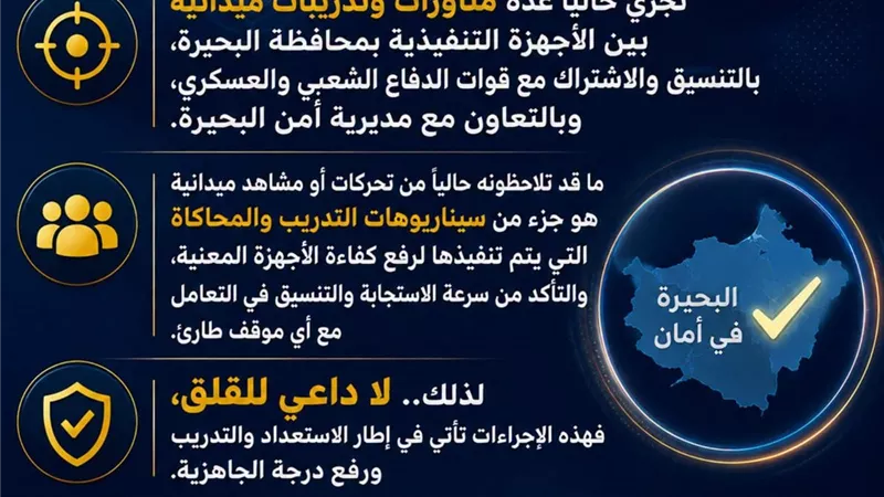 بيان عاجل من محافظة البحيرة بشأن التحركات الميدانية المكثفة بالمناطق الحيوية