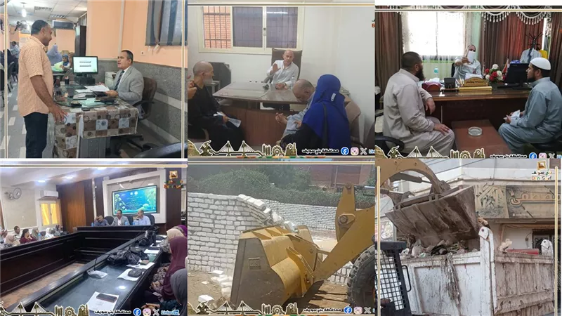 تحرير 304 محضر لاشغالات متنوعة بناصر بنى سويف وازالات حالات تعديات بعدة قرى