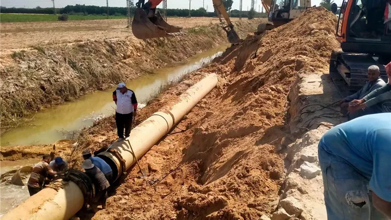 عودة المياه إلى وادي النطرون وامتداد البستان بعد إصلاح خط مياه النوبارية