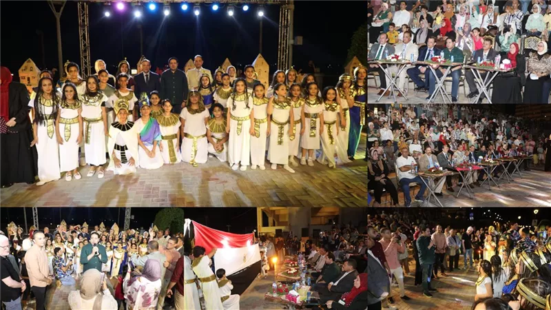 نائب محافظ بني سويف يشهد عروس النيل الفرعوني بمبادرة إحياء المسرح المدرسي