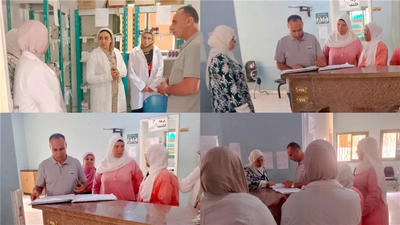 إحالة صيادلة وأطباء أسنان للشؤون القانونية بوحدة الكوم الاحمر ببنى سويف 