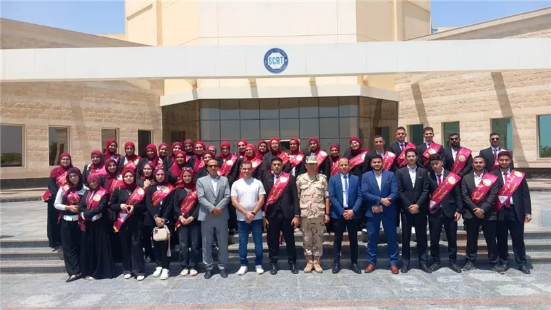 وفد طلابي من كليتي الزراعة والطب البيطري بجامعة المنوفية بجولة علمية في مجمع الإنتاج الحيواني بالسادات