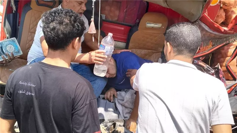 مصرع شاب اثر حادث تصادم على طريق مدينة السادات بالمنوفية
