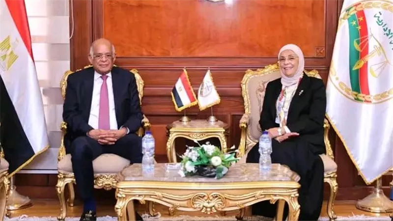 رئيسة النيابة الإدارية تستقبل علي عبد العال ومصطفى بكري لتقديم التهنئة بتوليها