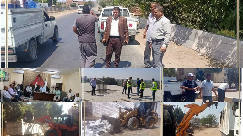 رفع 307 حالة إشغال متنوع بناصر بنى سويف وإزالة تعديات بالفشن |صور