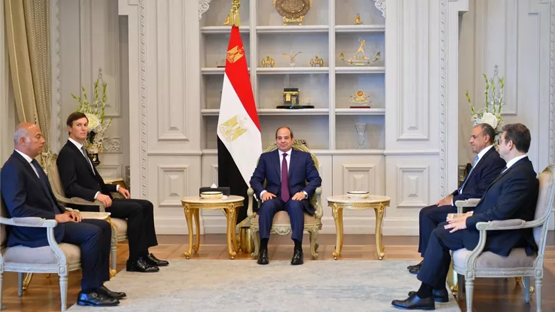 استقبل السيد الرئيس عبد الفتاح السيسي السيد جاريد كوشنر اليوم بمدينة العلمين