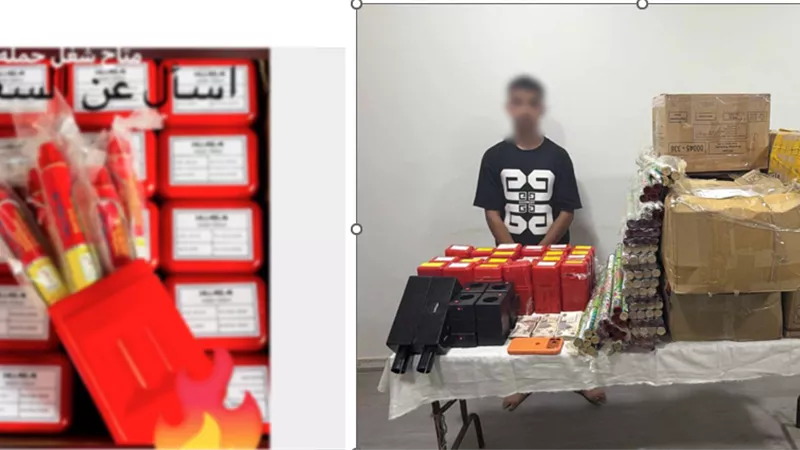 1200 قطعة ألعاب نارية و14 جهاز فاير.. ضبط مروج إلكتروني بالقليوبية