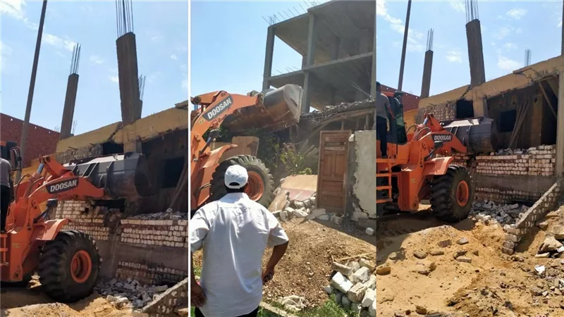 جهاز بنى سويف الجديدة يواصل حملاته لإزالة المخالفات وتطبيق القانون|صور