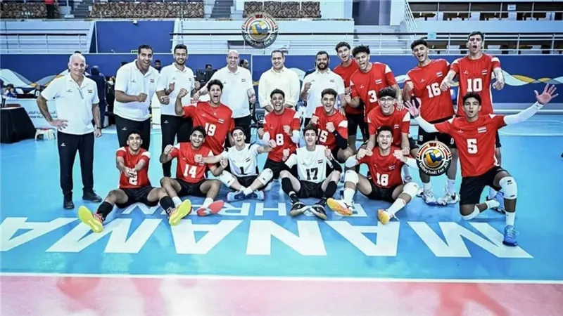 منتخب مصر تحت 17 عامًا يهزم البحرين ويتوج بذهبية البطولة العربية للكرة الطائرة