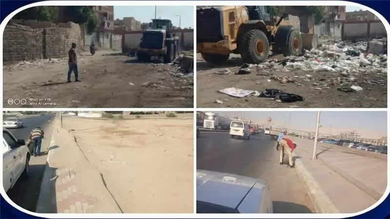 حملات نظافة مكثفة بطريق الخدمة وعرب المعمل بحي عتاقة بالسويس