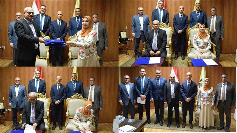 بنى سويف : توقيع بروتوكول بين الشركة المشرفة على مجمع حمامات السباحة والأطباء 